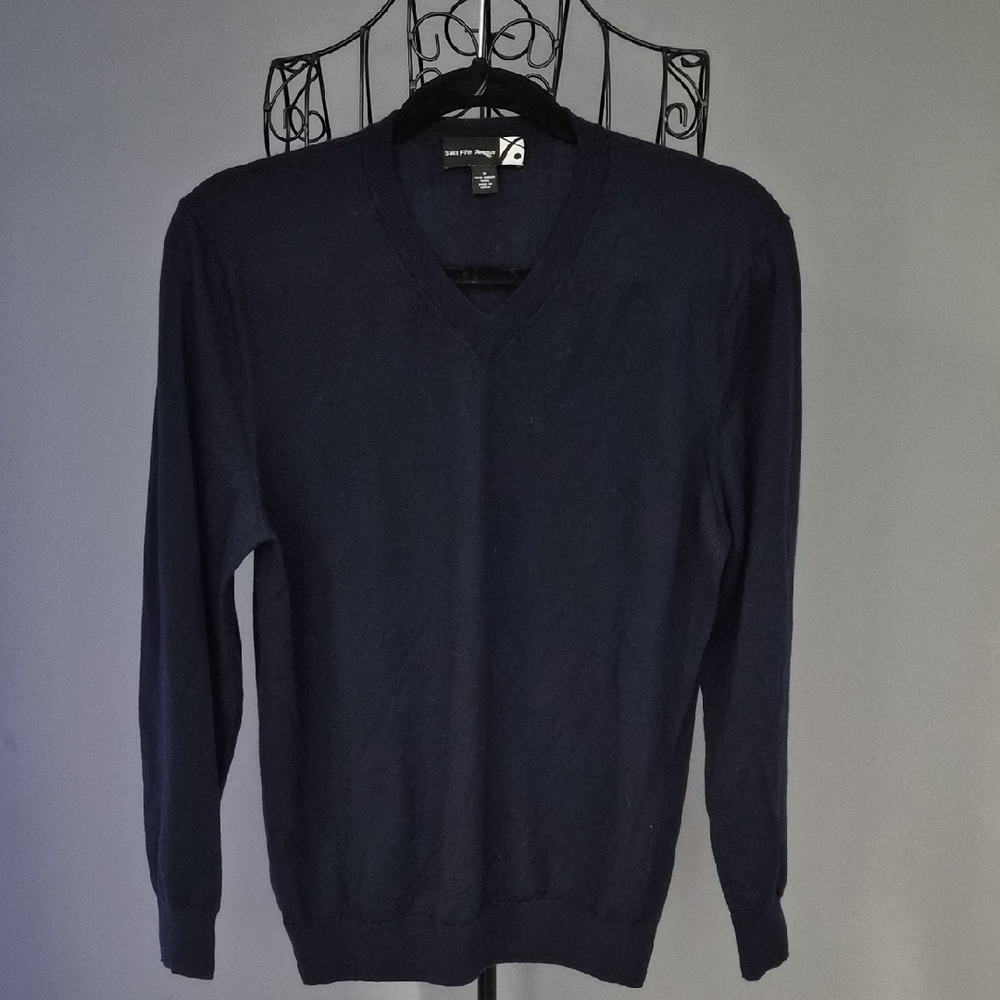 Saks Fifth Avenue Men's Deep Blue V-Neck Sweater